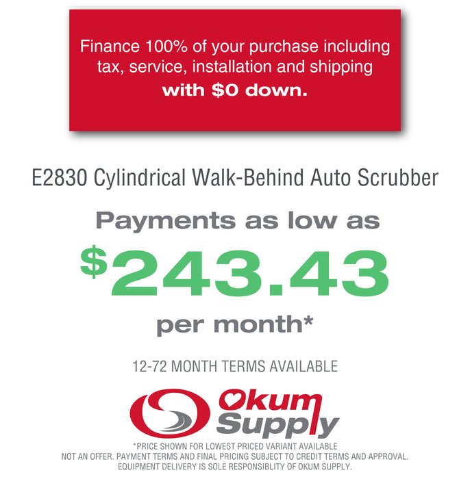 E2830 28" Cylindrical Walk-Behind Auto Scrubber | Financing Available