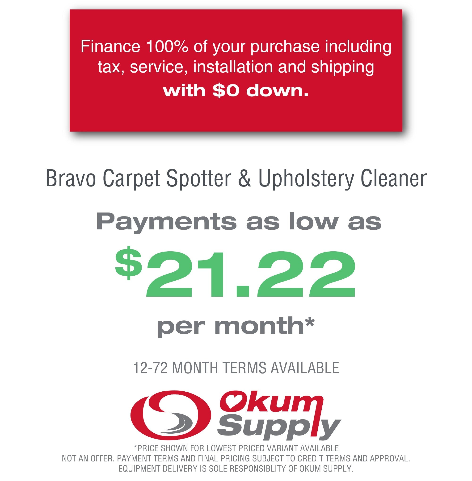Bravo Carpet Spotter and Upholstery Cleaner | Financing Available