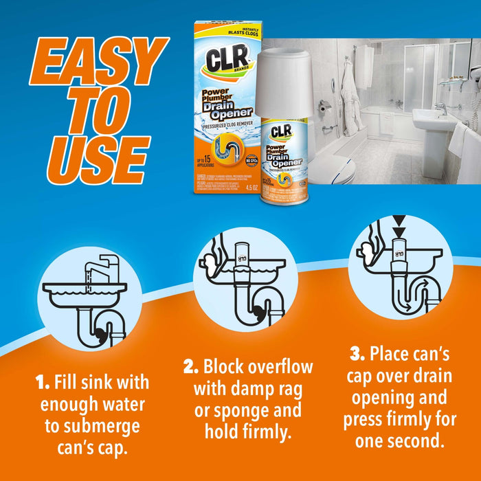CLR Brands® Drain Opener | Chemical-Free Compressed Gas Drain Cleaner