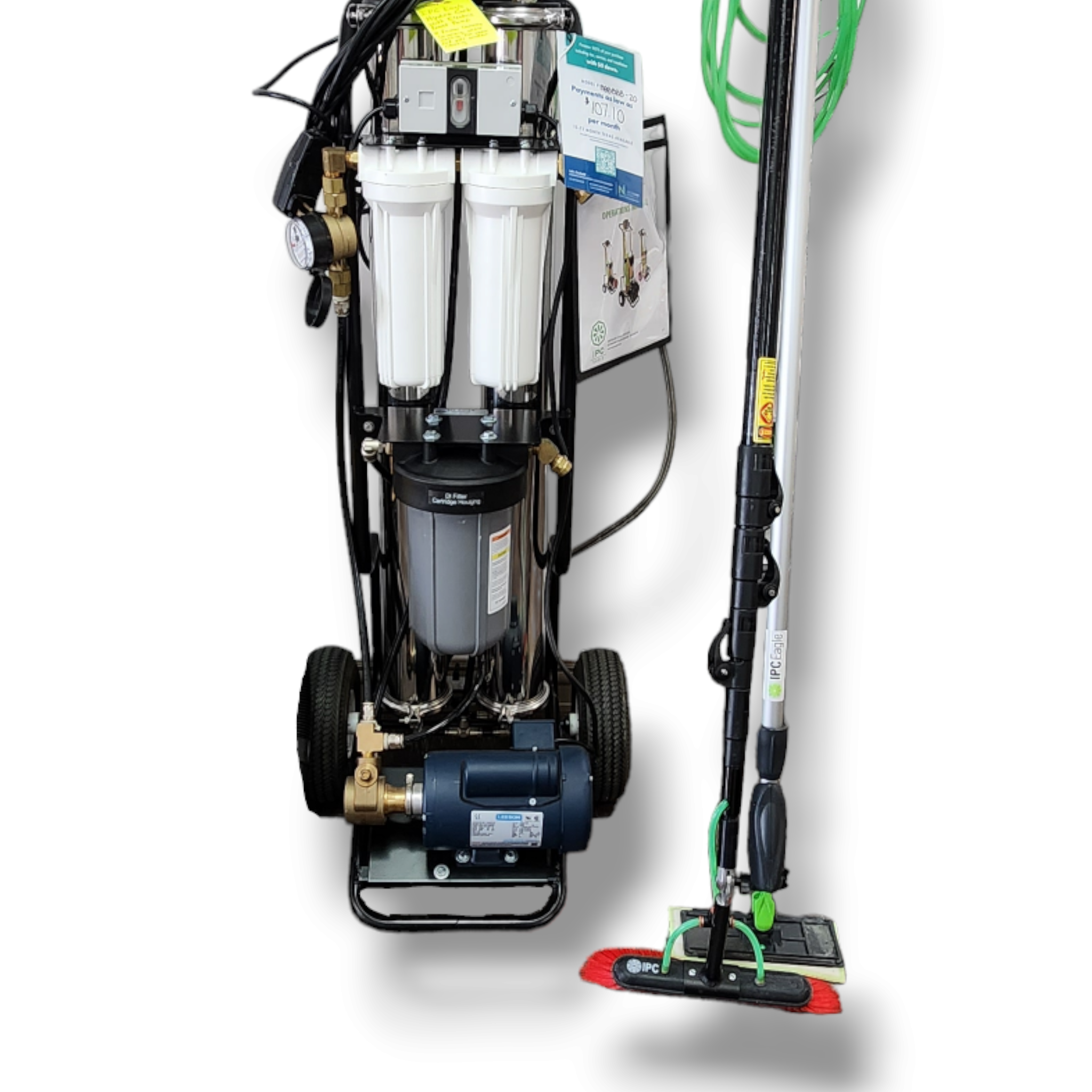 IPC Eagle Hydro Cart With Electric Boost Pump - Window Washing Equipment - Telescopic Pole & Accessories | Financing Available