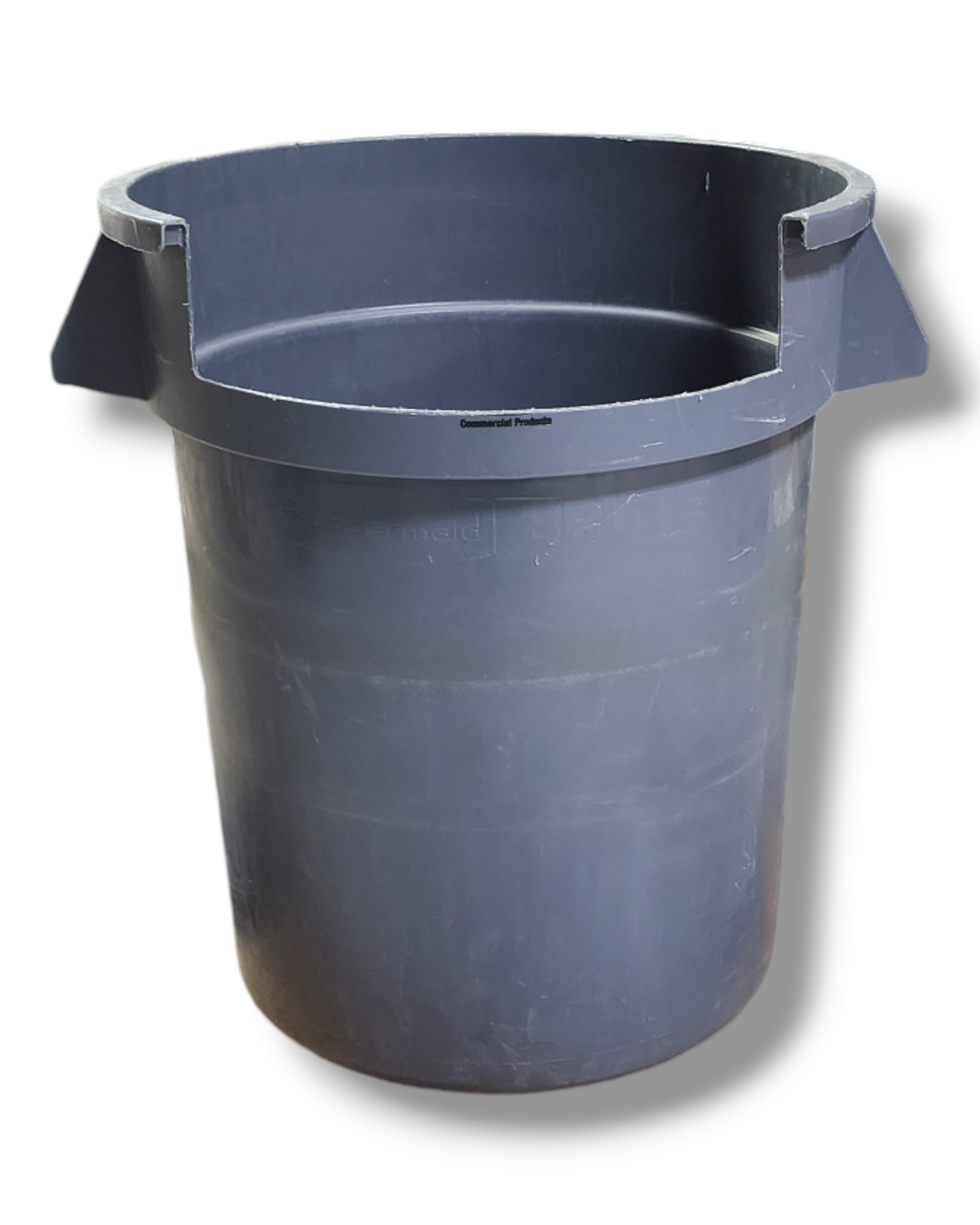 Rubbermaid BRUTE Gray Garbage Bin - Under-Desk Accessible Waste Solution