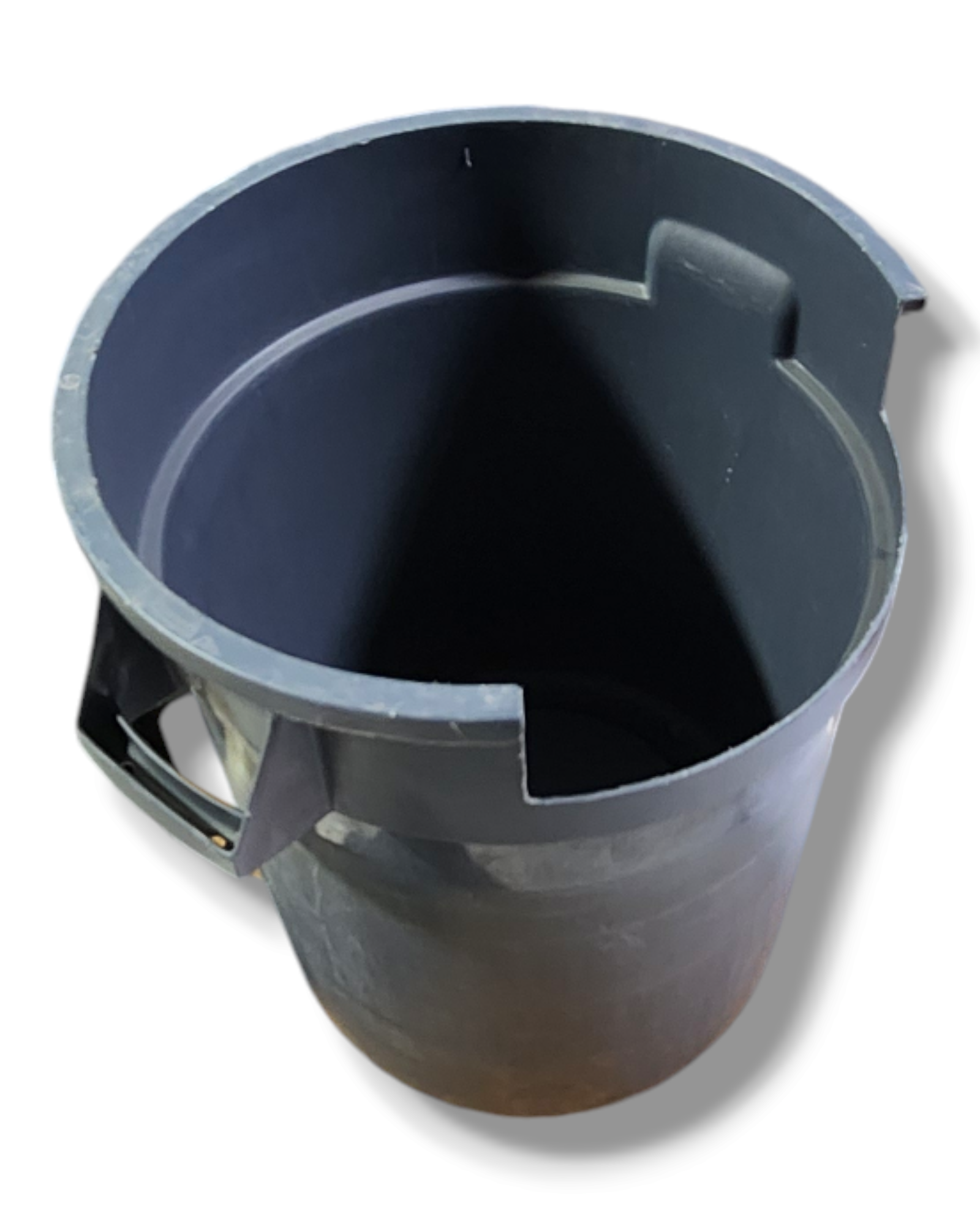 Rubbermaid BRUTE Gray Garbage Bin - Under-Desk Accessible Waste Solution