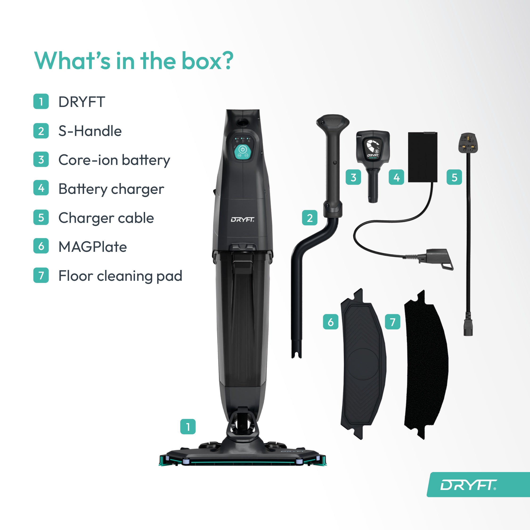 DRYFT Complete Scrubber Kit – Includes Battery, Charger & Cleaning Pad