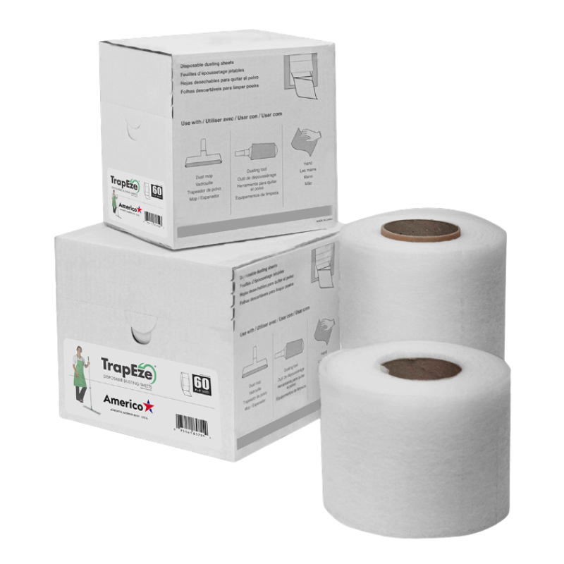 Trapeze Dusting Sheets - 60 Sheets/Roll, 8 Rolls (480 Sheets)