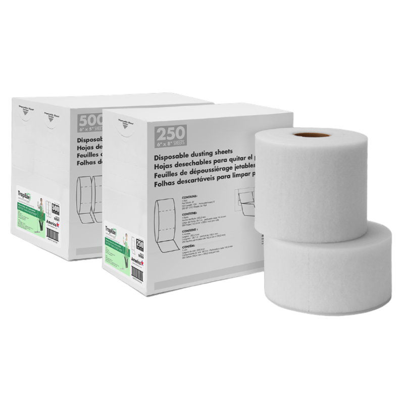 Trapeze Dusting Sheets - 60 Sheets/Roll, 8 Rolls (480 Sheets)