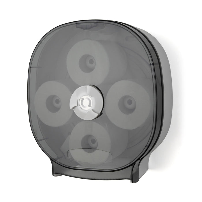 4-Universal Roll Carousel Tissue Dispenser - Dark Translucent