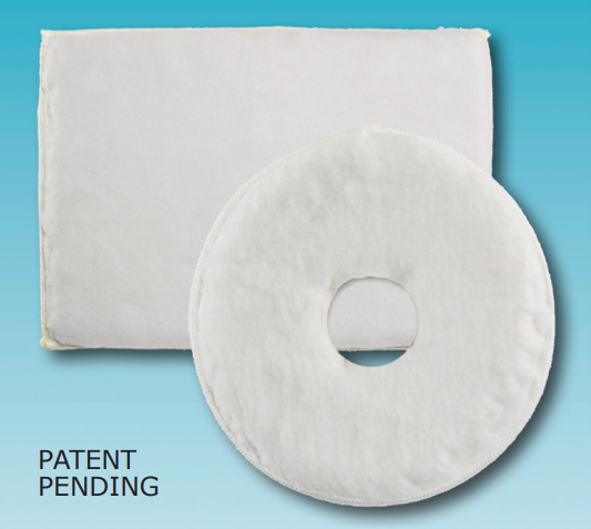 Round Microfiber Polar Floor Pad - Single Sided, with Velcro - White | 2/CS