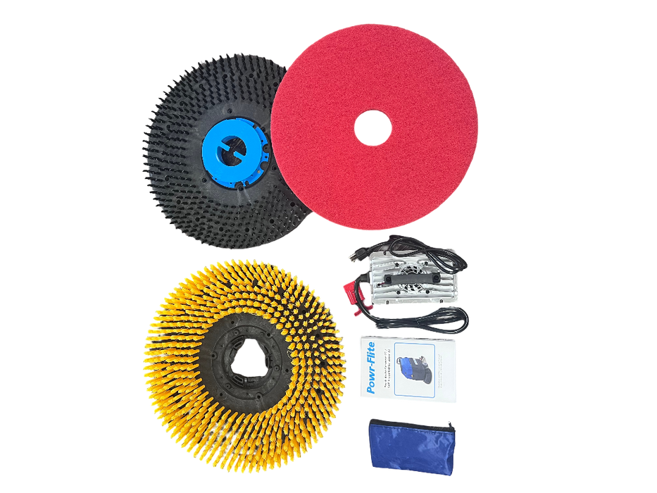 20" Walk Behind Scrubber - Brush Assist - (2) 12V Lead Batteries Pad, Pad Driver, and Maintenance Tool Kit Incl)