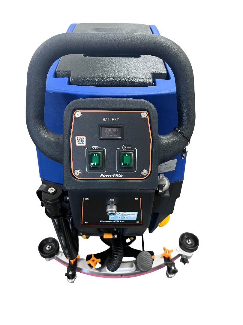 20" Walk Behind Scrubber - Brush Assist - (2) 12V Lead Batteries Pad, Pad Driver, and Maintenance Tool Kit Incl)
