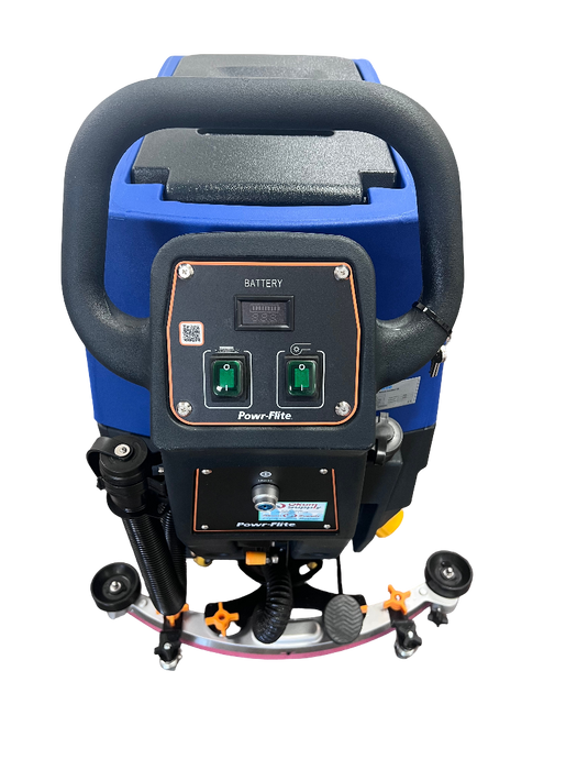 20" Walk Behind Scrubber - Brush Assist - (2) 12V Lead Batteries Pad, Pad Driver, and Maintenance Tool Kit Incl)