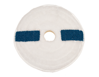 14" Microfiber Polar Scrub Floor Pad / Single Sided - Velcro - White - (2/CS)