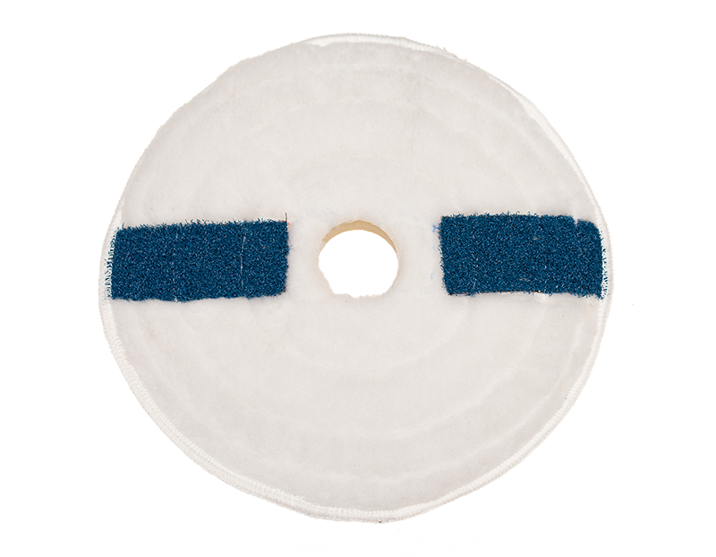 14" Microfiber Polar Scrub Floor Pad / Single Sided - Velcro - White - (2/CS)