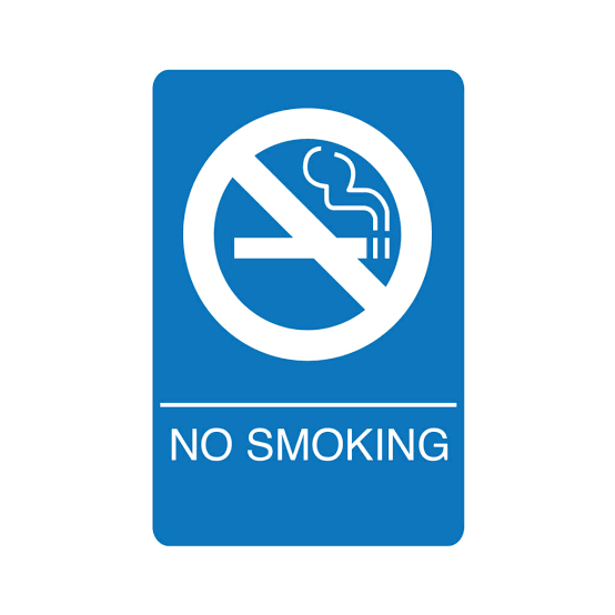 No Smoking Sign - Blue (15)