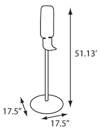 Modular Plastic Display Stand - Black