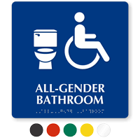 Accessible Restroom Signs - Various