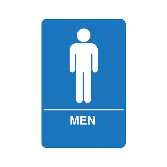 Blue Restroom Signs - Various