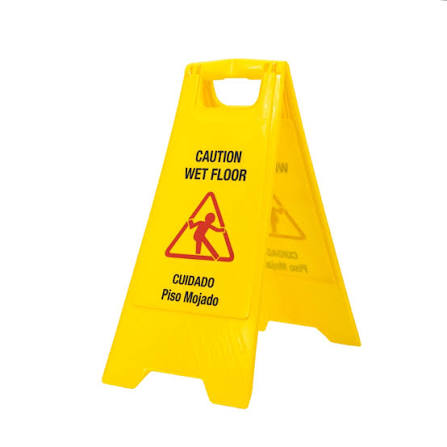 Caution Wet Floor Sign 2 - Sided - Yellow