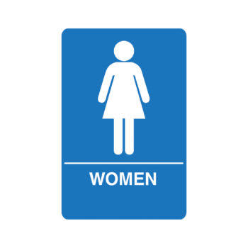 Blue Restroom Signs - Various