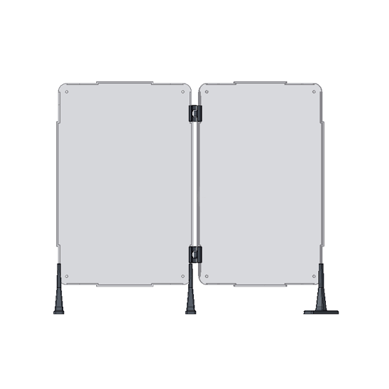 Sneeze Guard Starter Kit - Clear w/ Black Components