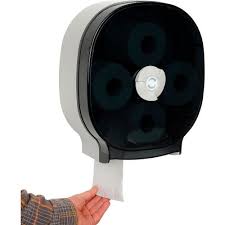 4-Universal Roll Carousel Tissue Dispenser - Dark Translucent