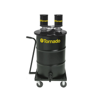 Jumbo Air Dual Venturi Wet Only Vac - 55 GAL - Dual Wet-Only Air Venturi Vacuum Head - 50' Horizontal Reach - Unit Comes w/ Drum, Rod, Adapter, Dolly & Filter