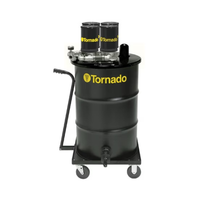 Jumbo Air Quad Venturi Wet Only Vac - 55 GAL - Quad Wet-Only Air Venturi Vacuum Head - 100' Horizontal Reach - Unit Comes w/ Drum, Rod, Adapter, Dolly & Filter