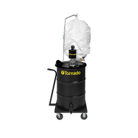 Jumbo Air Single Venturi External Wet/Dry Vac - 55 GAL - Single Air Venturi Vacuum Head - 30' Horizontal Reach - Unit Comes w/ Drum, Rod, Adapter, Dolly & Filter