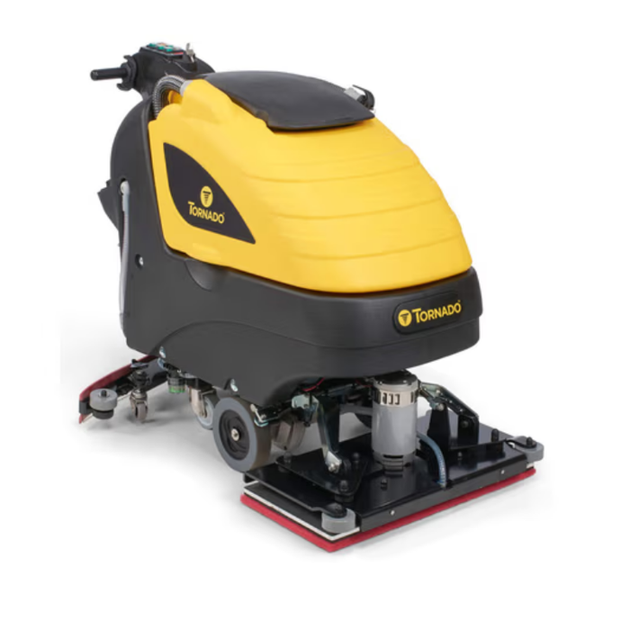 OB 28/20 Traction Drive Automatic Scrubber w/ Lead Acid Batteries - 28" - 20 GAL - Orbital Brush - Includes On-board 24V Charger, and (4) 99506 Lead Acid Batteries