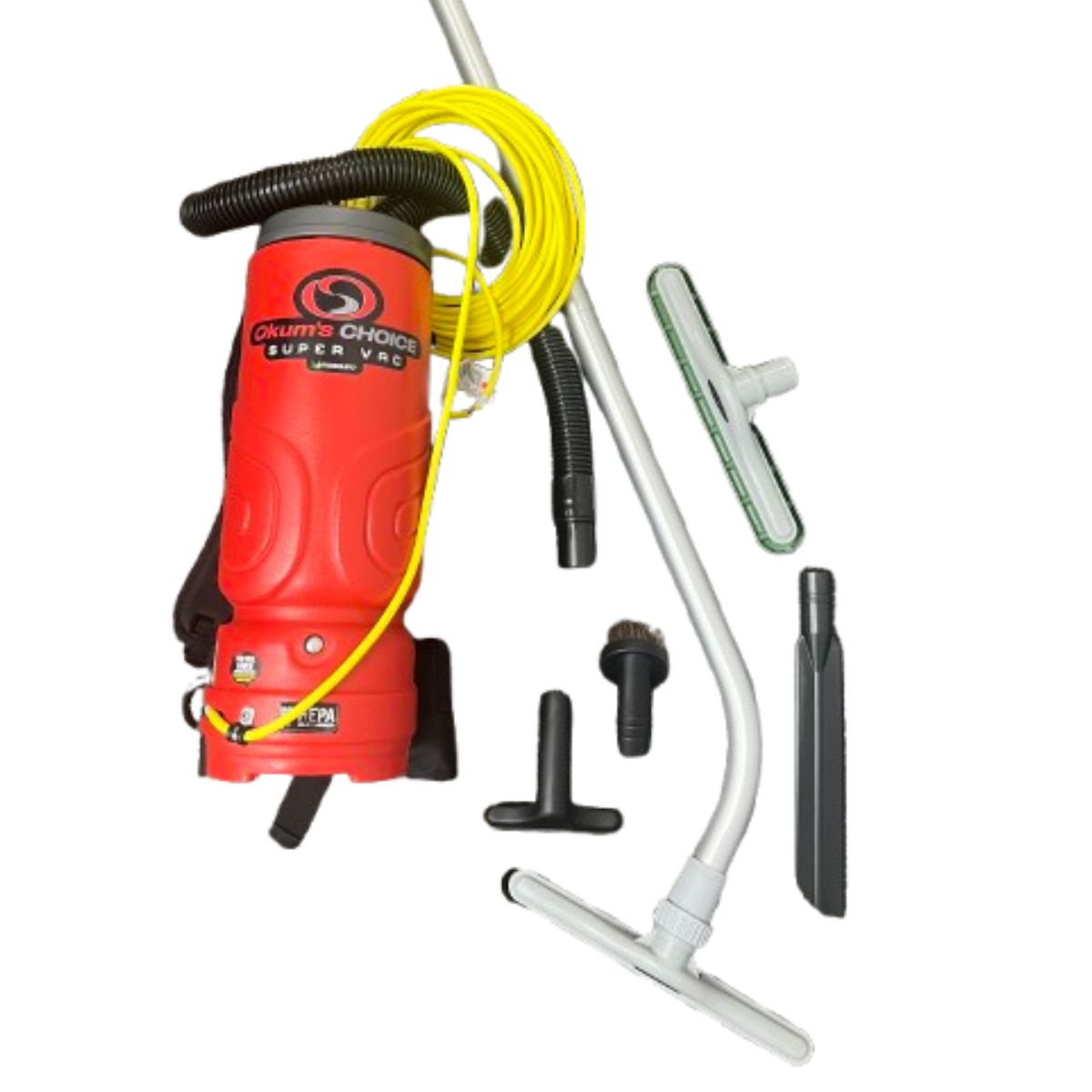 Okum's Choice Super HEPA Backpack Vacuum - Attachments Included