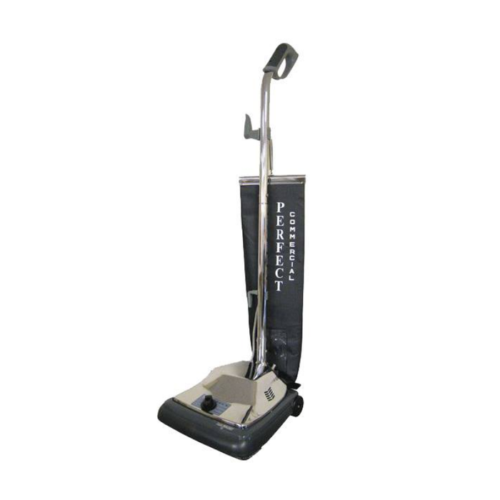 PERFECT COMMERCIAL 12" UPRIGHT VAC – 12" path, HD metal hood, ergonomic handle, super magnet, 50' Cord w/ quick release