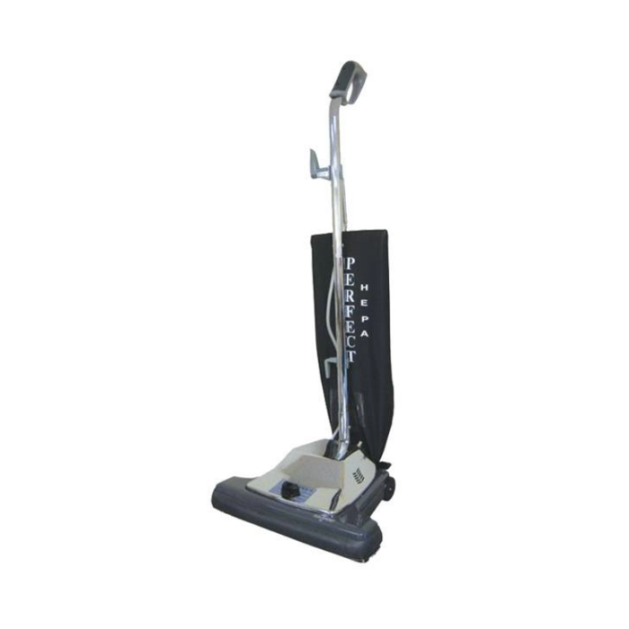 PERFECT COMMERCIAL HEPA 16" UPRIGHT VAC – 16" path, HD metal hood, ergonomic handle, super magnet, 50' Cord w/ quick release