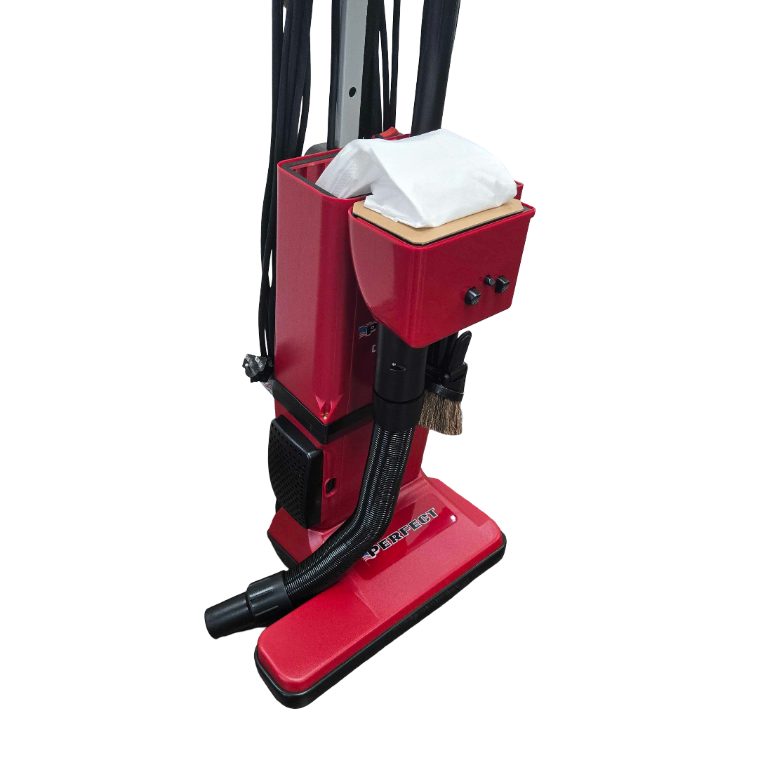 PERFECT 15" Dual Motor Upright Vacuum with Attachments, HEPA filtration, 50' Cord