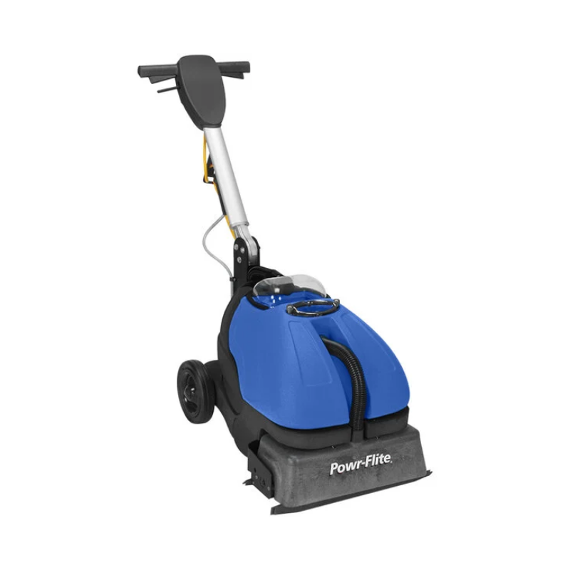 POWR-SCRUB 16" Cylindrical Brush Scrubber - Compact Automatic Scrubber w/ Grout Cleaner