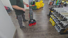 Upright floor scrubber