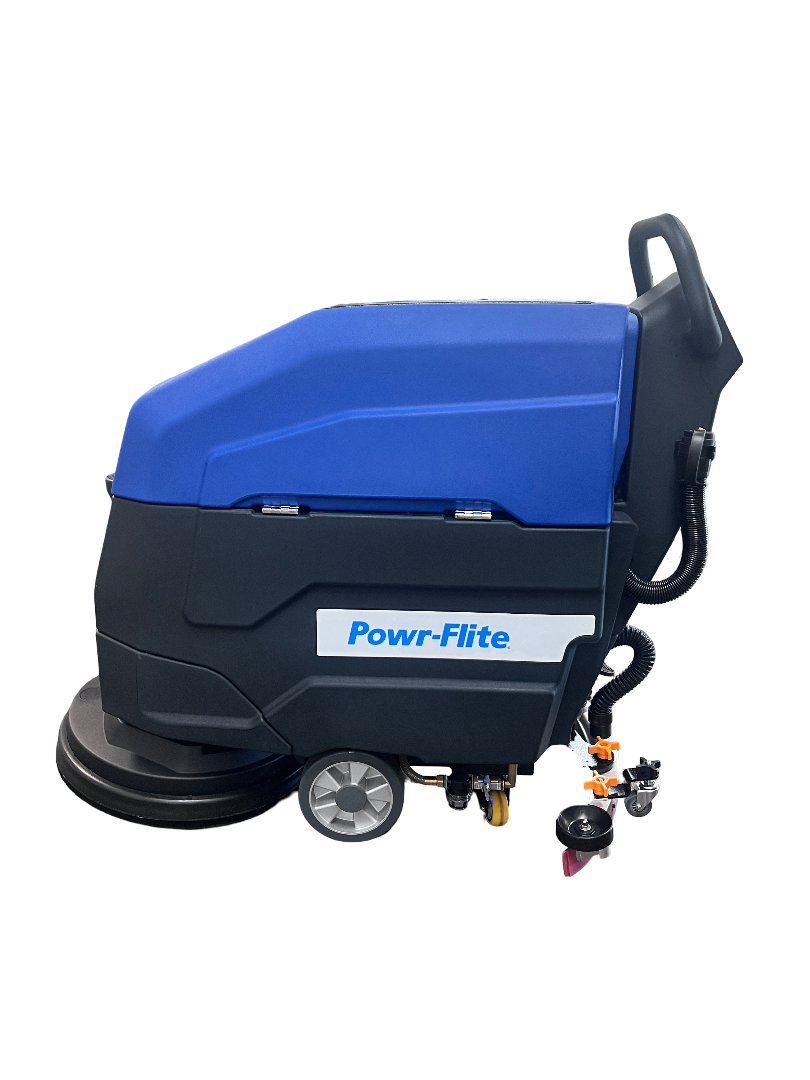 20" Walk Behind Scrubber - Brush Assist - (2) 12V Lead Batteries Pad, Pad Driver, and Maintenance Tool Kit Incl)