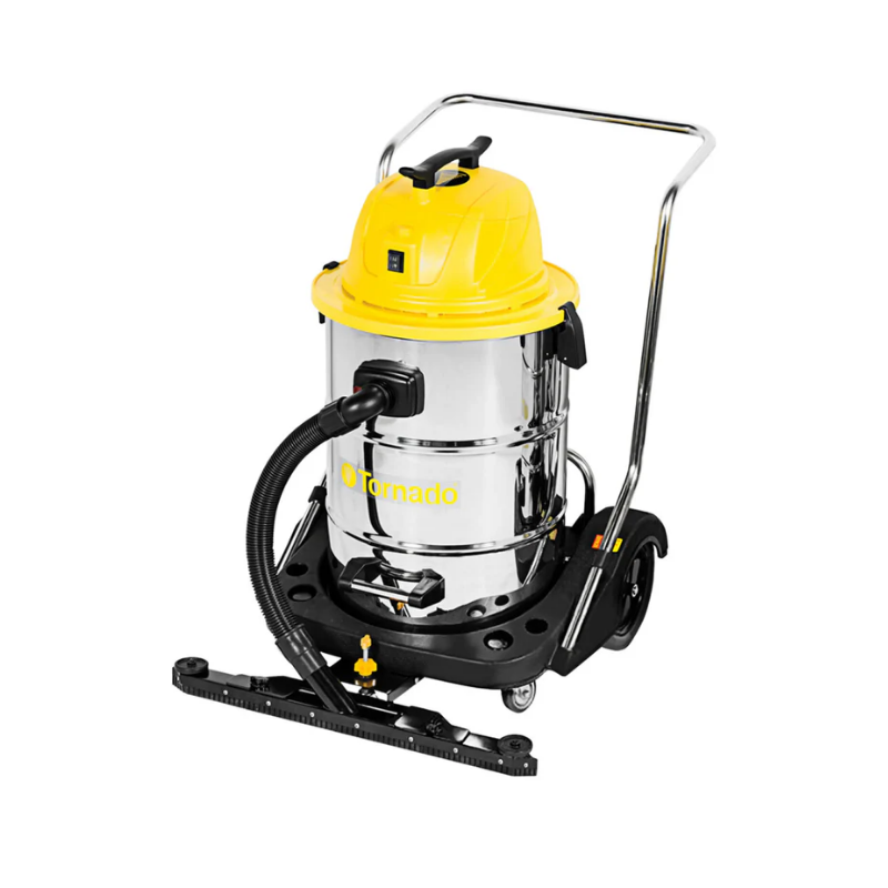 Taskforce 15 Wet/Dry Vac (Stainless Steel) - 15 GAL - Includes Crush-resistant Hose, 2-pc Wand, Hard Floor Tool, Crevice Tool, Dust Brush, and Squeegee Attachment