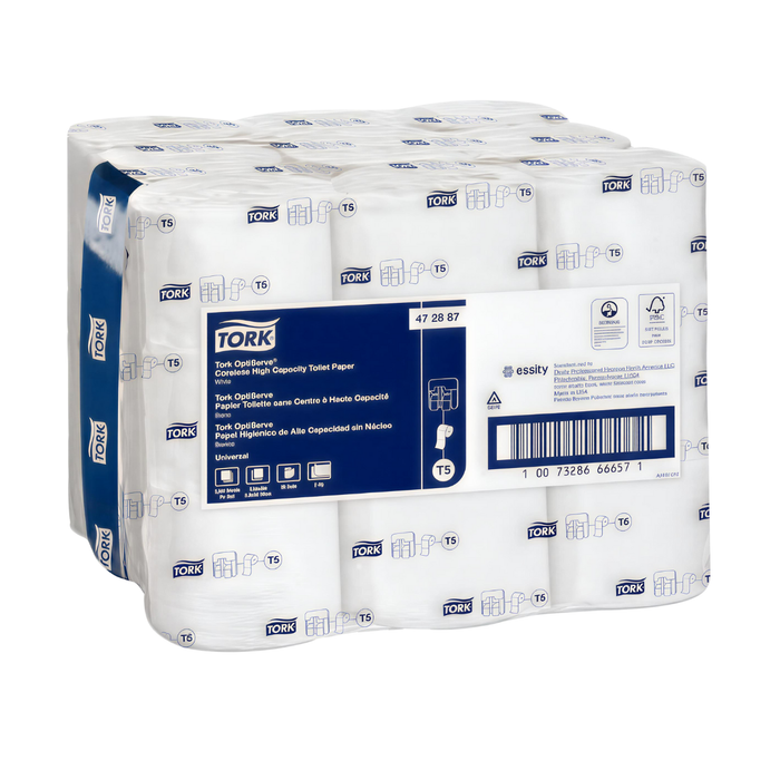 Tork Optiserve Coreless High Capacity Toilet Paper - Advanced - 2 Ply - 1500 - (18/Cs)