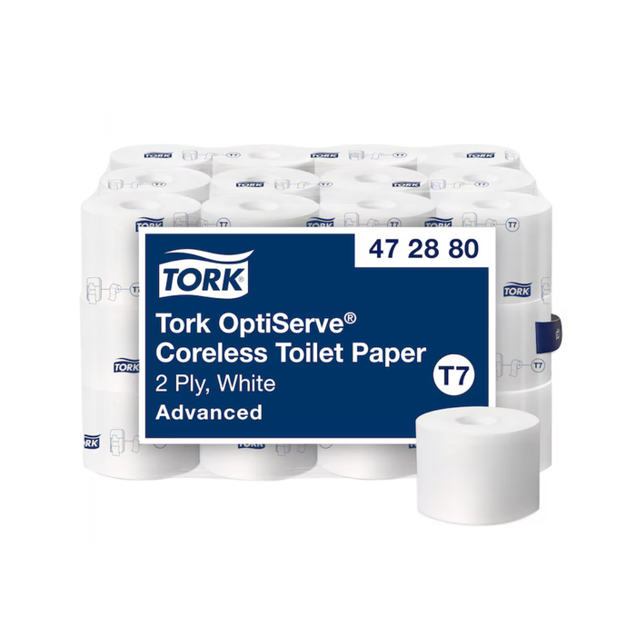 Tork Optiserve Coreless Toilet Paper - Advanced - White 2 Ply - 1000 - (36/Cs)