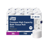Tork Optiserve Coreless Toilet Paper - Premium - White 2 Ply - 750 - (36/ Cs)