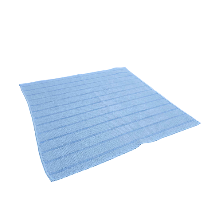 Blue Microfiber Glass Cleaning - Multipurpose Cleaning Cloth – Scrub and Polish - 16" x 16