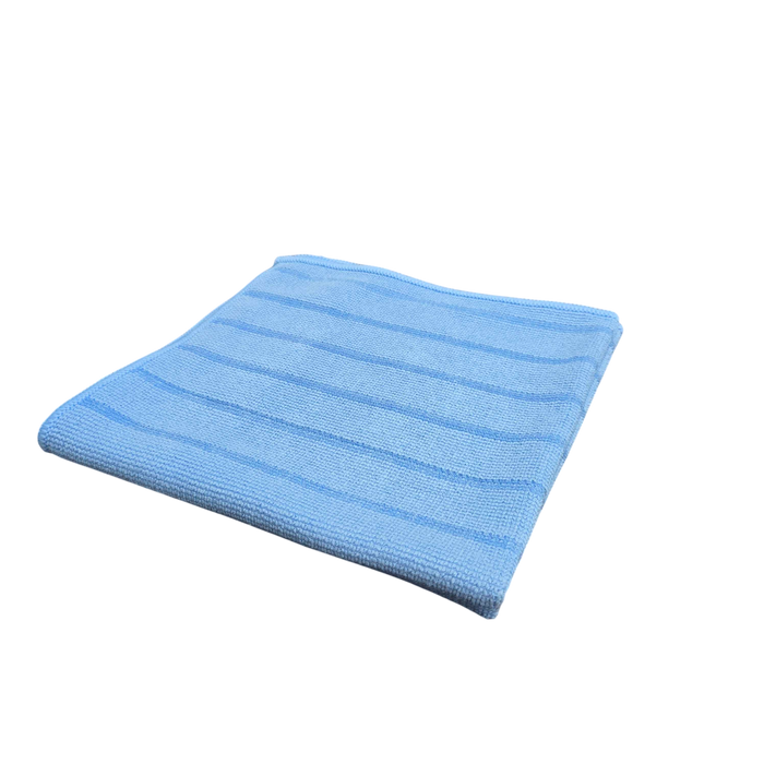 Blue Microfiber Glass Cleaning - Multipurpose Cleaning Cloth – Scrub and Polish - 16" x 16