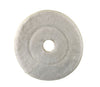 Round Microfiber Polar Floor Pad - Single Sided, with Velcro - White | 2/CS
