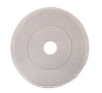 Round Microfiber Polar Floor Pad - Single Sided, with Velcro - White | 2/CS