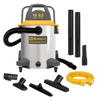 Contractor Stainless Steel 6.5 Peak HP Wet Dry Blower Shop Vacuum - With Handle - 16 GAL