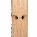 close up of top side of Push Broom - Flagged - 24" - Wood Block - Gray