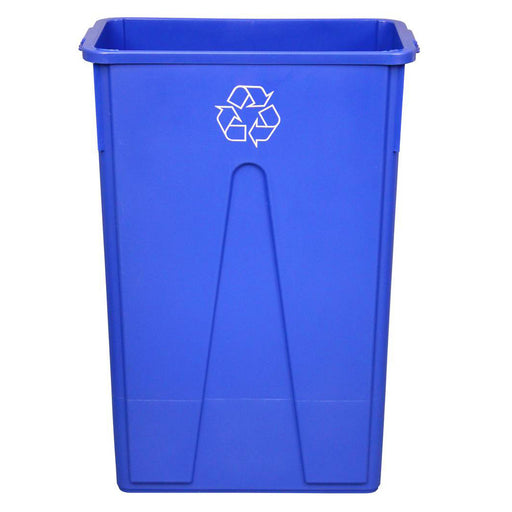 Value-Plus Slim Container with Recycle logo 23 Gallon Can, in blue