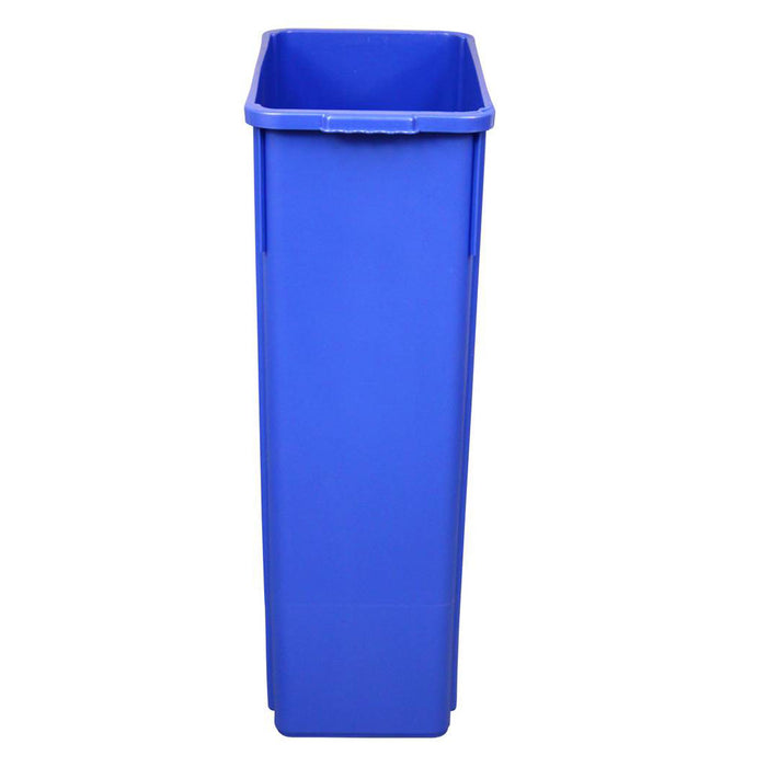 Value-Plus™ Slim Container with Recycle Logo - 23 GAL - Blue - Okum Supply