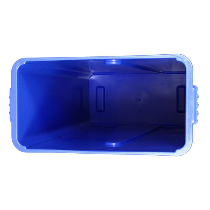 inside of Value-Plus Slim Container with Recycle logo 23 Gallon Can, in blue
