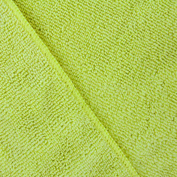 closeup of yellow Tricol Clean Everplush Commercial Grade 16 inch Microfiber Cleaning Cloth