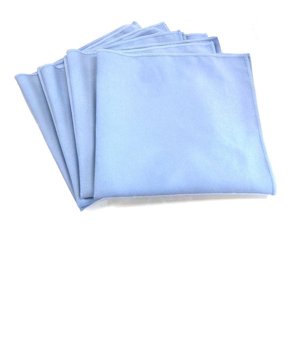 Blue Microfiber Glass Cleaning - Multipurpose Cleaning Cloth – Scrub and Polish - 16" x 16